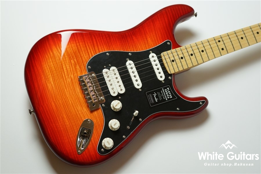 Fender Player Stratocaster HSS Plus Top - ACB | White Guitars
